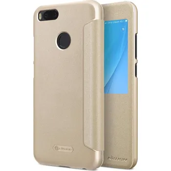 Nillkin Sparkle S-View pro Xiaomi Mi A1 zlaté Pouzdro na mobilní telefon Nillkin Sparkle S-View pro Xiaomi Mi A1 zlaté