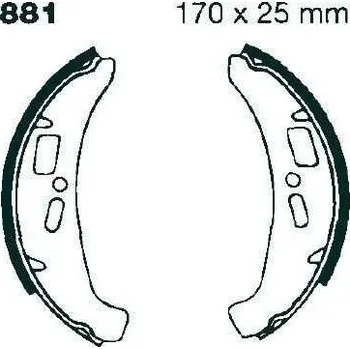 Brzdový komplet EBC 881 brzdové pakny čelisti na motorku