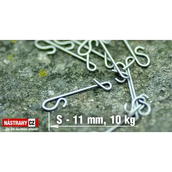 Bezuzlová karabinka DELPHIN - 10 ks - vel. S - 13 mm, 12 kg