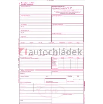 Tiskopis Optys 1197 CMR - Mezinárodní nákladní list A4 samopropisovací 5 listů/10ks