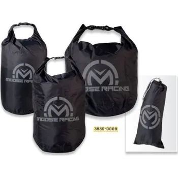 Vodácký pytel Vodotěsné - nepromokavé vaky MOOSE RACING ADV1 ULTRA LIGHT BAG sada 3 kusů (Černá barva, obsah 2,5 litrů, 5 litrů, 10 litrů )
