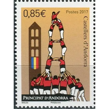 Poštovní známka Post France (2017) MiNr. 818 ** - Andora (Fr.) - Akrobacie skupiny "Castellers d'Andorra"