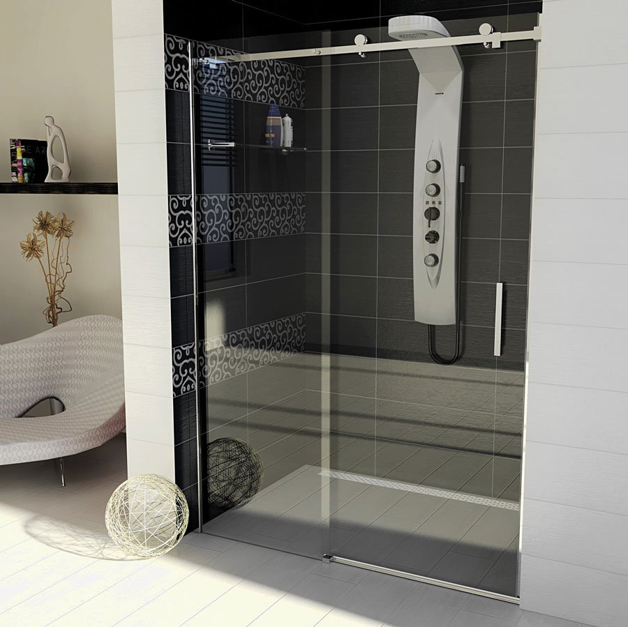 Gelco DRAGON sprchové dveře 1600mm čiré bezpečnostní sklo 8 mm s povrchovou úpravou COATED GLASS. Výška dveří je 200 cm + Odstraňovač vodního kamene