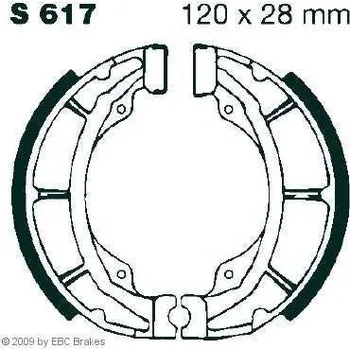 Brzdový komplet EBC S 617 brzdové pakny čelisti na motorku