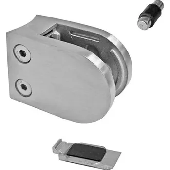 Držák výplně skla, nerezové zábradlí D42,4x2/T8-12,76/B63/H45