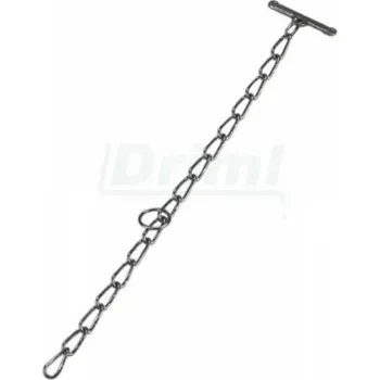 Fixační řetěz pozinkovaný, článek 7mm, bez obrtlíku s kličkou, délka 65 cm