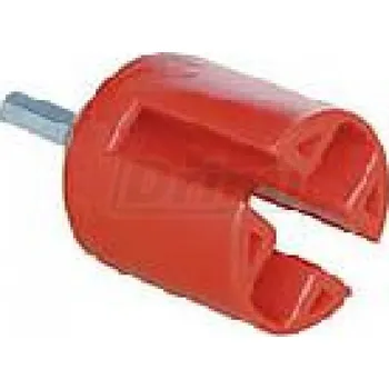 Montážní hlavice červená pro kruhové i ploché izolátory s klipsem