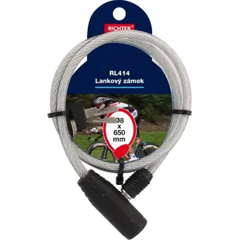 Zámek na kolo Lankový zámek RL.414 - čirý