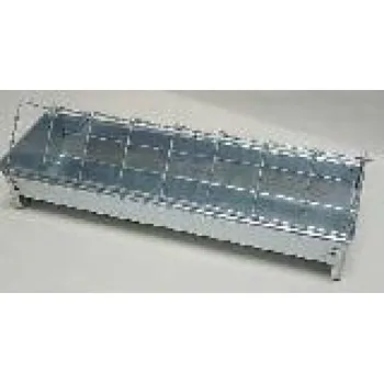 krmítko pro hospodářská zvířata Žlabové krmítko střední 75 cm pro drůbež, pozinkováno