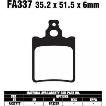 Brzdový komplet EBC FA337 R sintrované brzdové destičky pro motorku