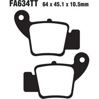 Brzdový komplet EBC FA634TT zadní karbonové brzdové destičky na motorku AJP PR4 125 ENDURO rok 12-14