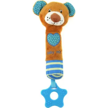Baby Mix plyšová hračka s kousátkem medvídek modrý