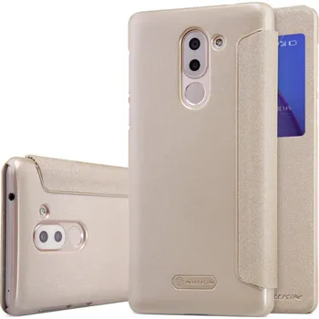 Pouzdro na mobilní telefon Recenze Nillkin Sparkle S-View pro Honor 6X zlaté
