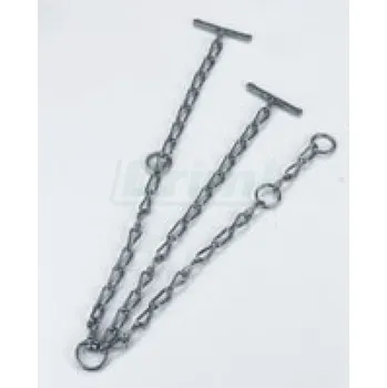 Řetěz vázací pro telata, leštěný, článek d 4mm, obrtlík, délka jednoduchého úvazu 60cm, obvod krku 80cm