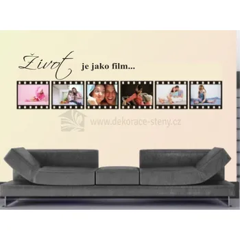 Samolepící dekorace Samolepka - Fotorámeček život je jako film - dekorace-steny.cz - 40 x 140 cm - 308
