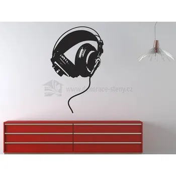 Samolepící dekorace Samolepky na zeď - Sluchátka - dekorace-steny.cz - 40 x 60 cm - 397