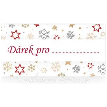 Dárková visačka vánoční komplimentka k dárku: Dárek pro..