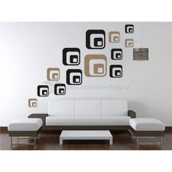 Samolepící dekorace Dekorace-steny.cz - Crazy - dekorace-steny.cz - 020, 22 ks samolepek