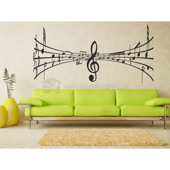 Samolepící dekorace Dekorace na stěny - Prostorové noty - dekorace-steny.cz - 60 x 120 cm - 228