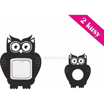 Samolepící dekorace Dekorace-steny.cz - Samolepky na vypínač - Sova - 707