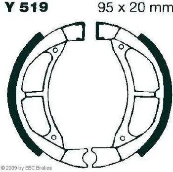 Brzdový komplet EBC Y 519 brzdové pakny čelisti na motorku