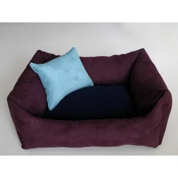 Pelíšek pro psa DELUXE Pelíšek pro psa - švestka / granát - tmavý / tyrkysová