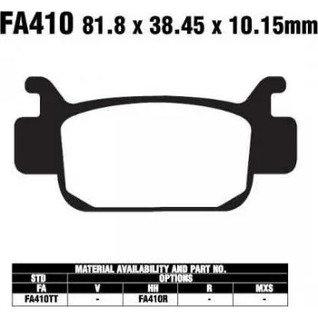 Brzdový komplet EBC FA410 TT karbonové brzdové destičky pro motorku