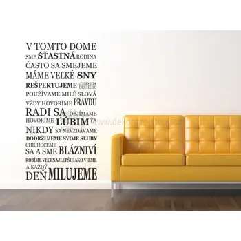 Samolepící dekorace Samolepky na zeď - Citát ve slovenštině - dekorace-steny.cz - 60 x 115 cm - 364