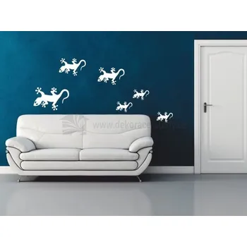 Samolepící dekorace Dekorace-steny.cz - Ještěrka 34 1 ks 30 x 20 cm, 3 ks 16 x 9 cm, 5 ks 6 x 4 cm