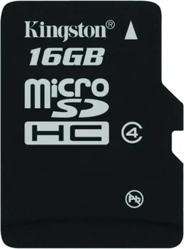 Paměťová karta Kingston microSDHC 16 GB Class 4 (SDC4/16GBSP)