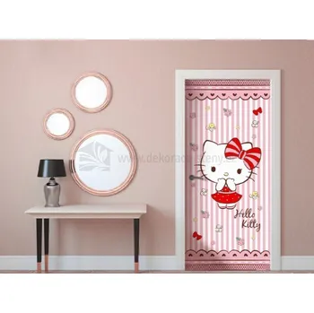 Samolepící dekorace Dekorace-steny.cz - Fototapety na dveře - Hello Kitty - 542