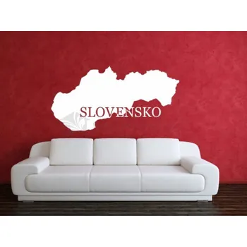 Samolepící dekorace Samolepka - Mapa Slovenska - dekorace-steny.cz - 40 x 80 cm - 300