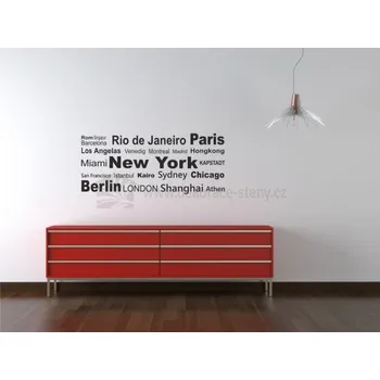 Samolepící dekorace Dekorace-stěny Dekorace na stěnu - Města světa - 40 x 100 cm - 116