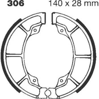 Brzdový komplet EBC H 306 G brzdové pakny čelisti na motorku