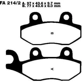 Brzdový komplet EBC FA214 organické brzdové destičky pro motorku