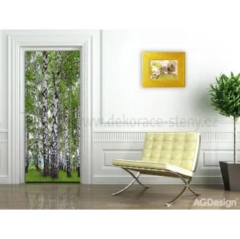 Samolepící dekorace Dekorace-steny.cz - Fototapety na dveře - Březový háj - 502