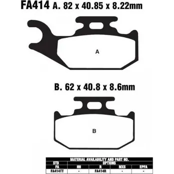 Auto-moto EBC FA414 R sintrované brzdové destičky pro motorku