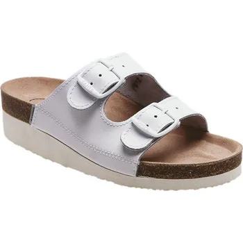 Dámská zdravotní obuv Santé Zdravotní pantofle na klínku N/21/10/K Velikost 40 (6 1/2) bílá