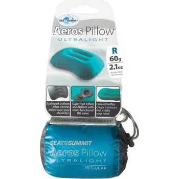 Sport Nafukovací polštářek Sea To Summit Aeros Pillow Ultralight Regular Barva: Teal