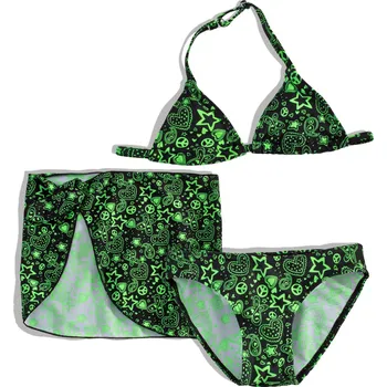 Dívčí plavky Dívčí plavky s pareem Dirkje HIPPIE zelené Velikost: 92