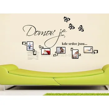 Samolepící dekorace Dekorace-steny.cz - Samolepka - Fotorámeček Domov - 310