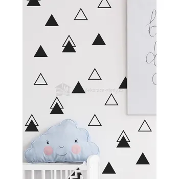 Samolepící dekorace Sada samolepek | Trojúhelníky mix | Dekorace-steny.cz | 3 x 3,5 cm - 50 kusů