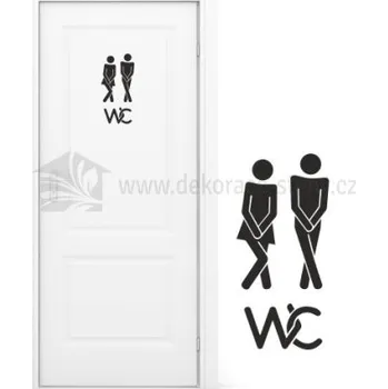 Samolepící dekorace Samolepky na dveře - Toalety - dekorace-steny.cz - 15 x 30 cm - 272
