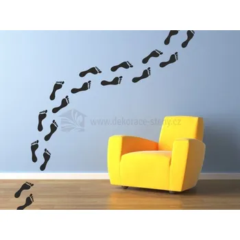 Samolepící dekorace Dekorace-steny.cz - Samolepky na zeď - Šlápoty - 270