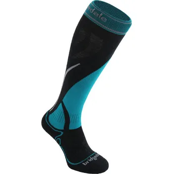 Podkolenky Bridgedale Merino Fusion Vertige Mid Velikost: M (6-8,5), Barva: Gunmetal / Turquoise