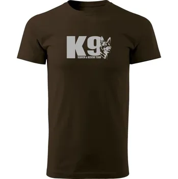 Pánské tričko Tričko K9 Search and Rescue team - hnědá