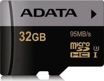 Paměťová karta Adata Premier Pro microSDHC 32 GB UHS-I U3 (AUSDH32GUI3CL10-R)