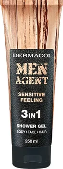 Sprchový gel Dermacol Men Agent 3v1 Sensitive Feeling sprchový gel 250 ml