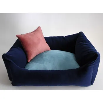 Pelíšek pro psa DELUXE Pelíšek pro psa - granát - tmavý / tyrkysová / losos