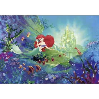 Fototapeta Dětská fototapeta Ariel's Castle 8-4021 Podmořský zámek Ariel Disney / Obrazové tapety a fototapety na zeď Komar (368 x 254 cm)